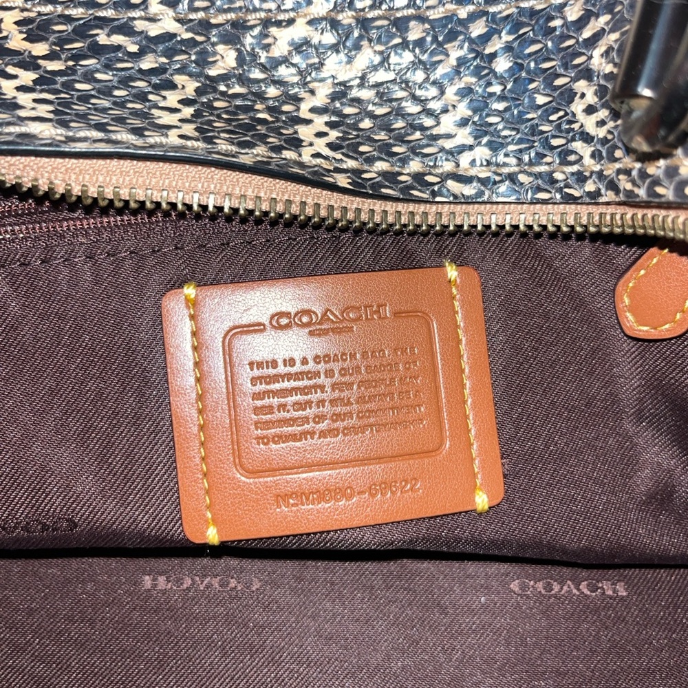 Coach Lane Satchel in Colorblock with Snakeskin Detail 👜✨ - Picture 3 of 5